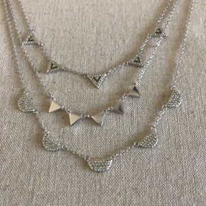 Stella&Dot 3 in 1 versatile Pave Chevron Necklace